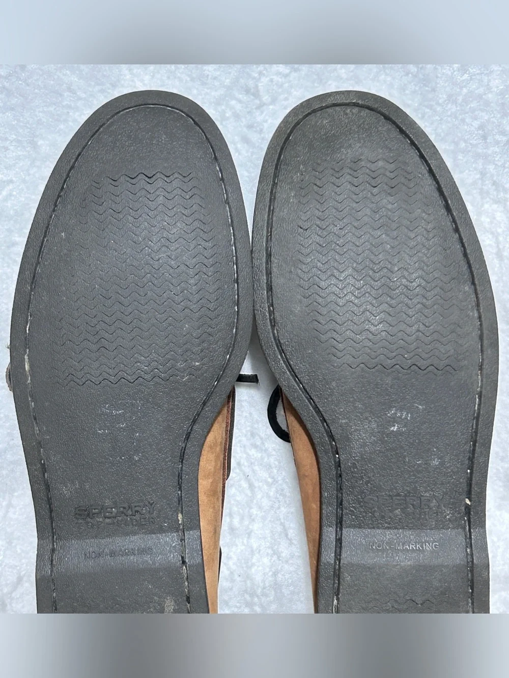 Sperry Mens Brown Leather Authentic Original 2-Eye Boat Deck SlipOn Shoes SZ 9.5